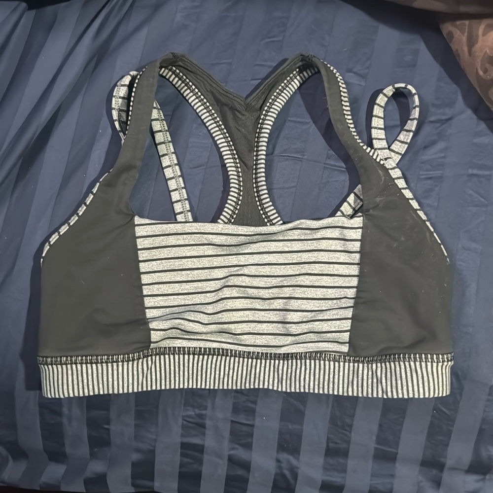lululemon athletica Black and Gray Sports Bra
